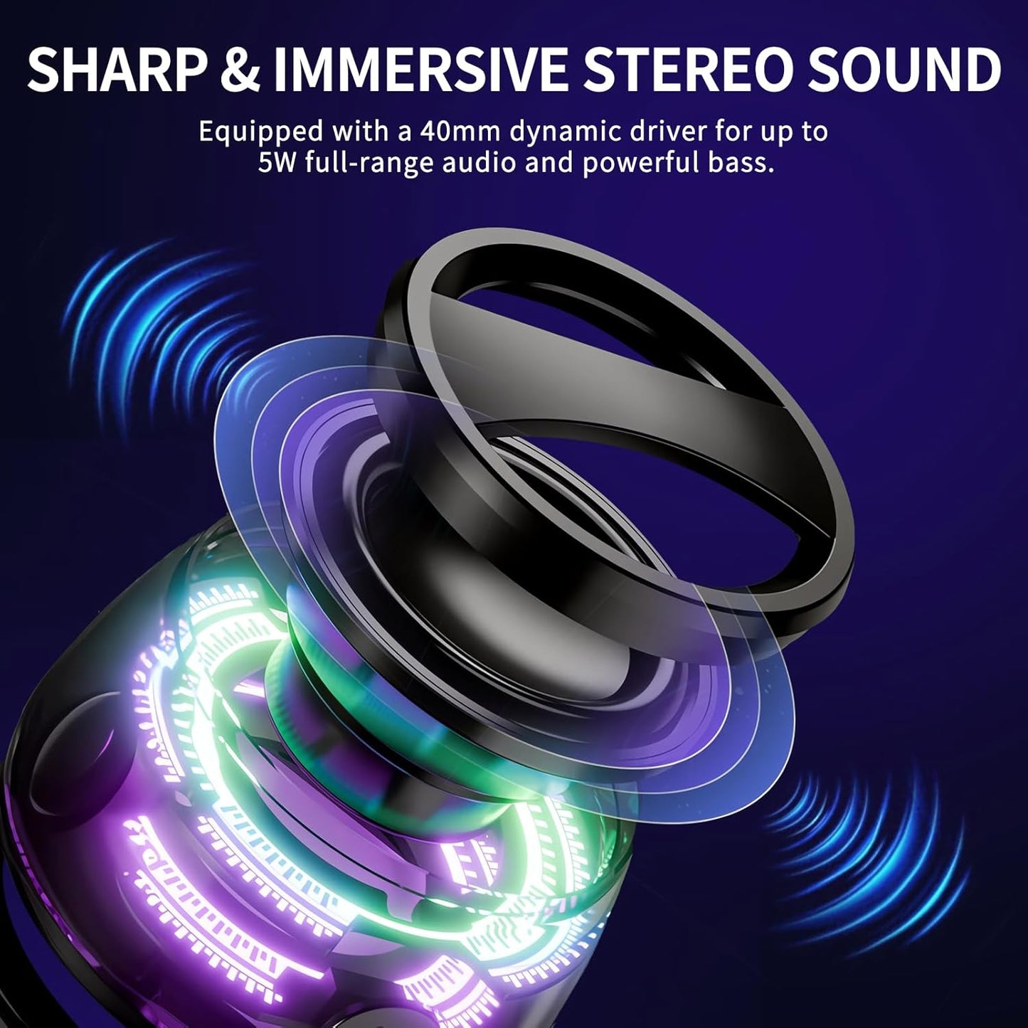 G200 Magnetic Bluetooth Speaker with RGB Lights